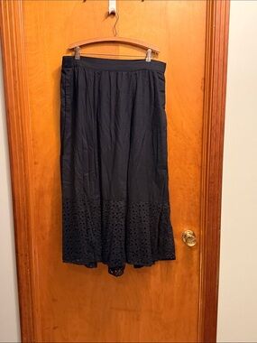 torrid Black Eyelet Hem Maxi Skirt